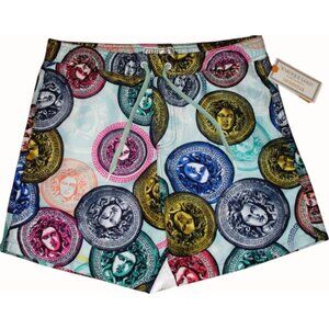 Drill Clothing Co Baroque Gold Swim Trunks Medium Mens Medusa Mesh Lining NEW